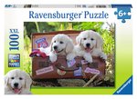 Ravensburger 100 piece - Travelling Puppies, Take a Breather-jigsaws-The Games Shop