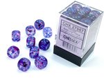 CHESSEX - 12MM D6 DICE BLOCK (36) - NOCTURNAL/BLUE LUMINARY-board games-The Games Shop