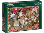 Falcon - 1000 Piece - Floral Cats-jigsaws-The Games Shop