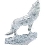 3D Crystal Puzzle - Silver Wolf-jigsaws-The Games Shop