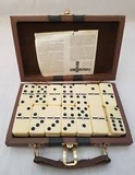 Dominoes - Double 6 - Attache Case (with spinners)-traditional-The Games Shop