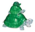 3d Crystal Puzzle - Turtles Green-jigsaws-The Games Shop