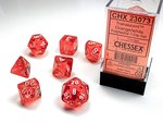Chessex Dice - Polyhedral Set (7) - Translucent Orange/White-gaming-The Games Shop