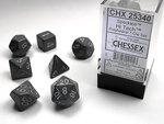 CHESSEX DICE - POLYHEDRAL SET (7) - (SPECKLED) (HI-TECH (BLACK))-gaming-The Games Shop