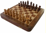 Chess Set - Wood 25cm Magnetic folding-chess-The Games Shop