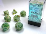 Chessex Dice - Polyhedral Set (7) - Marble Green/Dark Green-gaming-The Games Shop