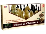 Chess and Checkers - 12"  Magnetic-travel games-The Games Shop