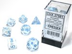 Chessex Dice - Polyhedral Set (7) - Borealis Icicle/Light Blue Luminary-gaming-The Games Shop