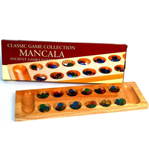 Mancala - Wood with Glass Beads