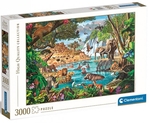 Clementoni - 3000 Piece - African Waterhole-jigsaws-The Games Shop