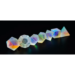 Level Up Dice - Polyhedral Set (7) - Stained Holographic Glass