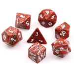 Level up Dice - Polyhedral Set (7) - Shiitake Red Granite-accessories-The Games Shop