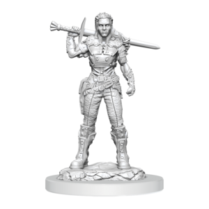 DUNGEONS AND DRAGONS - NOLZURS MARVELOUS UNPAINTED MINIATURES - Orc fighter Female