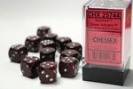 CHESSEX DICE - 16MM D6 (12) SPECKLED SILVER-VOLCANO-board games-The Games Shop