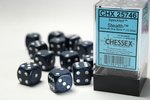 CHESSEX DICE - 16MM D6 (12) SPECKLED STEALTH-board games-The Games Shop