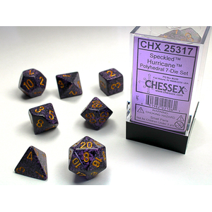 CHESSEX DICE - POLYHEDRAL SET (7) - SPECKLED-HURRICANE