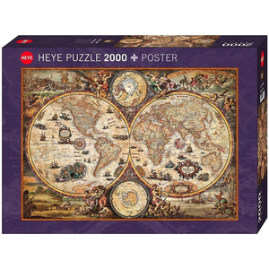 Heye - 2000 piece Map Art - Vintage World