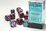 CHESSEX DICE - 16MM D6 (12) GEMINI PURPLE-TEAL/GOLD