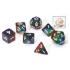 Sirius Dice - Polyhedral Set (7) - Rainbow Transparent Layered Resin-accessories-The Games Shop