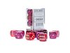 CHESSEX DICE - 16MM D6 (12) GEMINI TRANSLUCENT RED-VIOLET/GOLD-accessories-The Games Shop