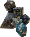 Level up Dice - Polyhedral Set (7) - Draconik Indian Agate-accessories-The Games Shop