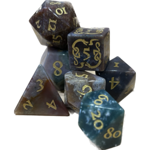 Level up Dice - Polyhedral Set (7) - Draconik Indian Agate