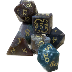 Level up Dice - Polyhedral Set (7) - Draconik Indian Agate