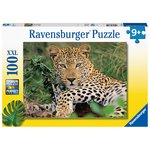 RAVENSBURGER - 100 PIECE - LOUNGING LEOPARD-jigsaws-The Games Shop