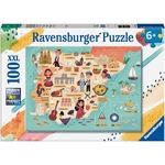 RAVENSBURGER - 100 PIECE - MAP OF SPAIN AND PORTUGAL-jigsaws-The Games Shop