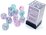 CHESSEX DICE - 16MM D6 (12) NEBULA LUMINARY WISTERIA/WHITE