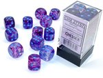 CHESSEX DICE - 16MM D6 (12) NEBULA LUMINARY NOCTURNAL/BLUE-board games-The Games Shop
