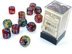 CHESSEX DICE - 16MM D6 (12) NEBULA LUMINARY PRIMARY/BLUE-board games-The Games Shop