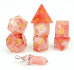 Level up Dice - Polyhedral Set (7) - Watermelon Tourmaline-gaming-The Games Shop