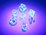 Chessex - Mini Polyhedral Set (7) - Borealis Icicle/Light Blue Luminary