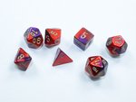 Chessex - Mini Polyhedral Set (7) - Gemini Purple-Red/Gold-gaming-The Games Shop