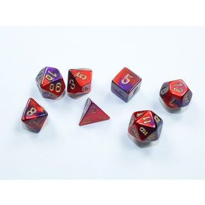 Chessex - Mini Polyhedral Set (7) - Gemini Purple-Red/Gold