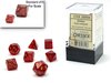 Chessex - Mini Polyhedral Set (7) - Glitter Ruby Red/Gold-gaming-The Games Shop