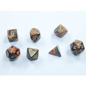 Chessex - Mini Polyhedral Set (7) - Lustrous Gold/Silver