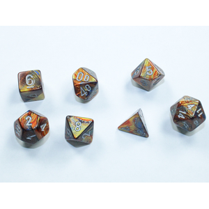 Chessex - Mini Polyhedral Set (7) - Lustrous Gold/Silver