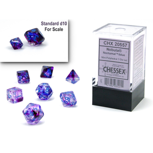Chessex - Mini Polyhedral Set (7) - Nebula Nocturnal/Blue Luminary