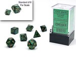 Chessex - Mini Polyhedral Set (7) - Scarab Jade/Gold-gaming-The Games Shop