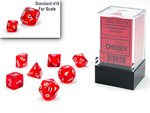 Chessex - Mini Polyhedral Set (7) - Translucent Red/White-gaming-The Games Shop