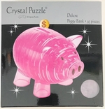 3D Crystal Puzzle - Pink Piggy Bank-jigsaws-The Games Shop