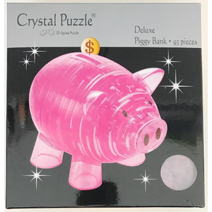 3D Crystal Puzzle - Pink Piggy Bank