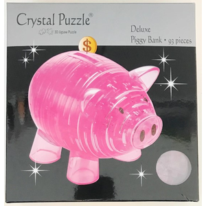 3D Crystal Puzzle - Pink Piggy Bank