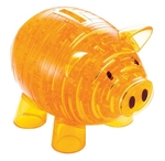 3D Crystal Puzzle - Gold Piggy Bank-jigsaws-The Games Shop