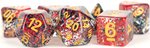 MDG Dice - Resin Polyhedral Set - Particle Red/Black-gaming-The Games Shop