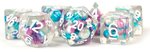 MDG Dice - Resin Polyhedral Set - Gradient Purple/Teal/White-gaming-The Games Shop