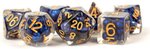MDG Dice - Resin Polyhedral Set - Royal Blue with Gold NUmbers-gaming-The Games Shop