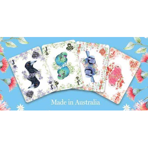 Popcorn Blue - Australian Birds and Flowers Playing Cards 